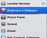 iOS Settings, Brightness and Wallpaper